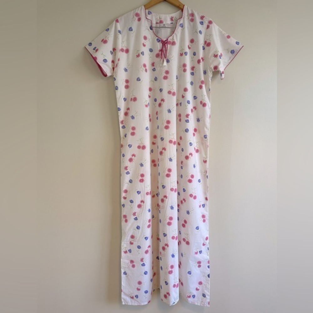 VIMAL Fashion Women’s Nightwear Nightgown MuMu Dress‎ India Floral Cotton Large.